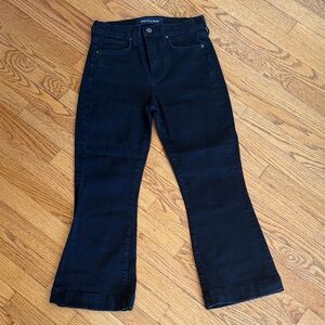 Veronica Beard Black High-Rise Flare Jeans